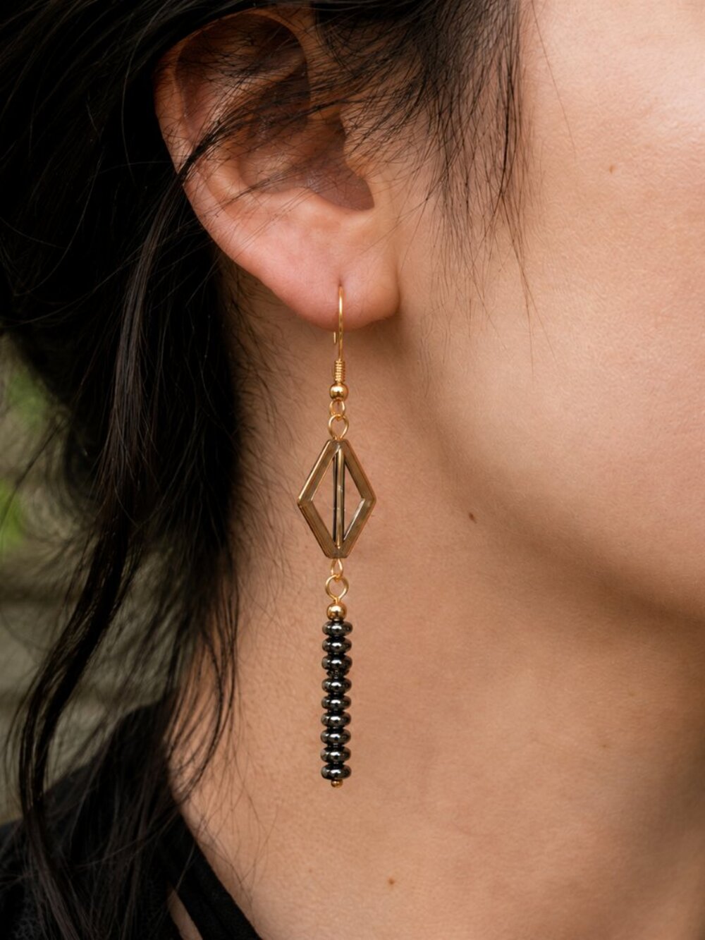 Gothic Geometric Earrings – Whimsigoth Statement Jewelry, Art Deco Dangles